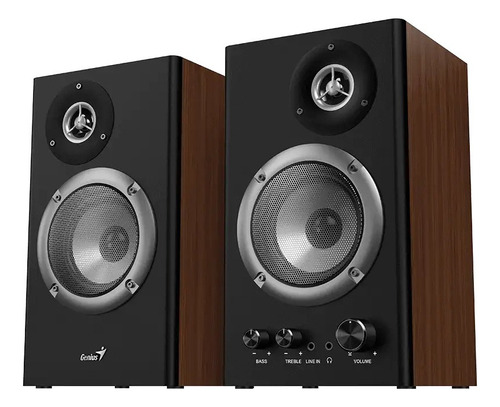 Genius Bocinas Para Computadora Sp-hf1200b Negro-madera Negro