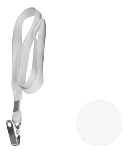 Cordão Para Crachá Acp Tecido Ref 804 10 Branco