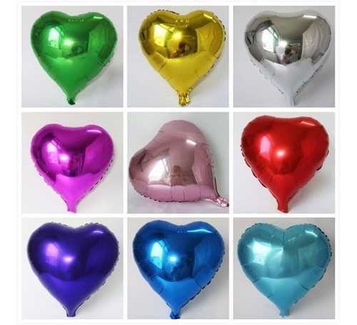 Globos Corazones Metalicos