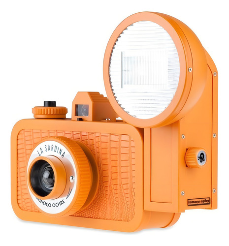 Cámara Lomography La Sardina con Flash orinoco ochre