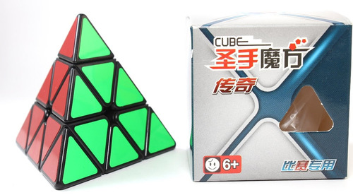 Rubik's Cube 3x3 Shengshou Pyraminx Legend, estrutura de cores base, base preta