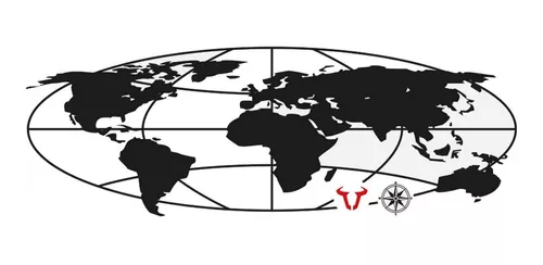 Vinilo Decorativo Mapa Mundial Mapamundi Pared Grande 1.5x80 - $ 17.100