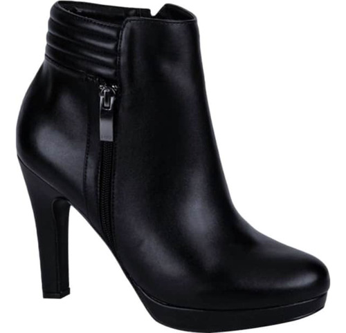 Bota Pu Tacón Alto Mujer Yaeli Negro