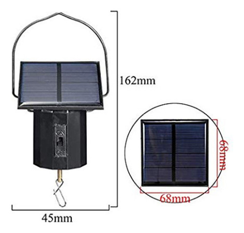 K Motor Eólico Colgante Con Energía Solar