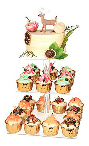 Soporte De Cupcakes De 3 Niveles Compatible Con Cupcakes Par