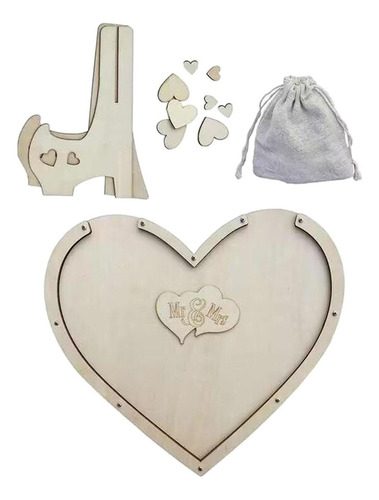Recepción De Boda En Forma De Corazón Libro De Invitados