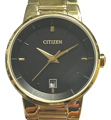 Reloj Citizen Dama Quartz, Enchapado En Oro, Ref.eu601258e