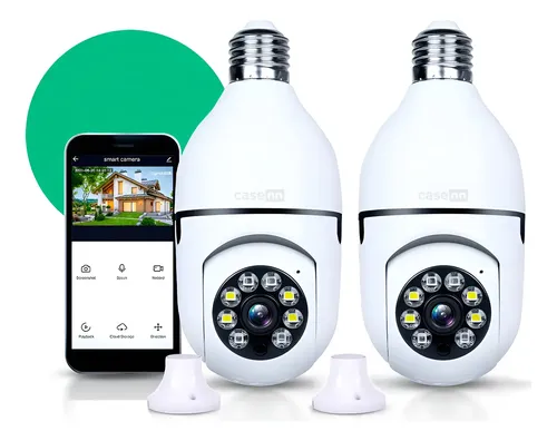 Kit 2 Cameras Lampada De Seguranca Fergusom Ip Wifi