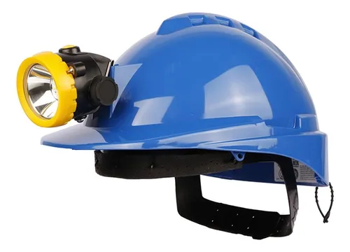 Casco Minero Con Porta Lampara