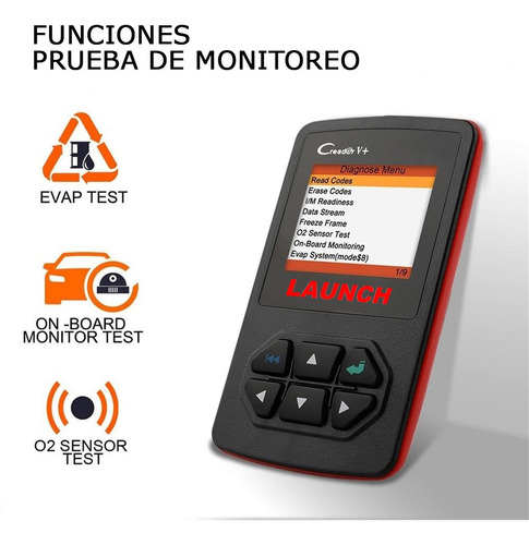 Imagen 3 de 9 de Escáner Automotriz Launch Creader V+ Plus Multimarca Obdii