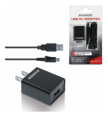 Dreamgear Usb Ac Adapter For Your New 3ds Xl And 3ds Xl - N.