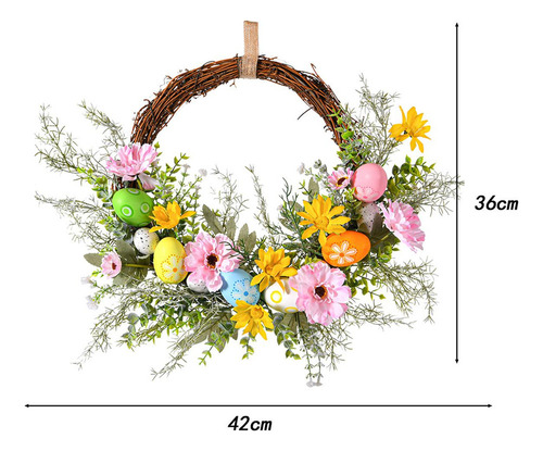 / Corona De Flores Artificiales De Primavera, Estilo C