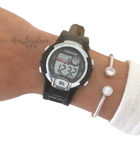 Reloj Tressa Mod Snow Digital  Luz Colores  ..amsterdamarg..