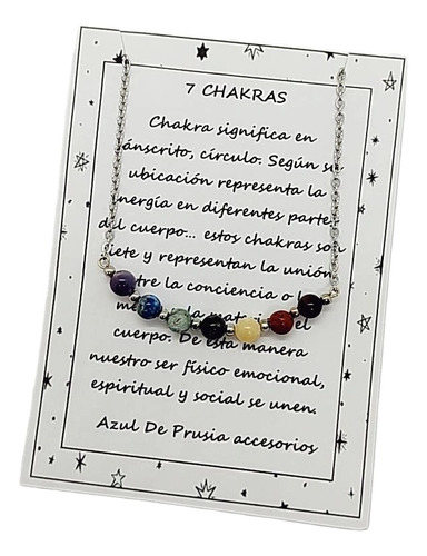 Collar 7 Chakras Acero Quirúrgico Y Piedras Naturales