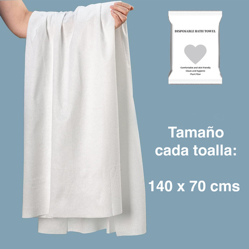 Pack Toallas Desechables Para Cuerpo Baño 140 X 70 Cms