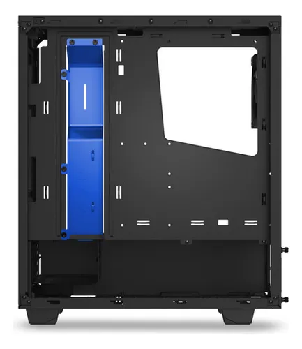 Gabinete para jugadores Nzxt S340, vidrio templado negro-azul, color negro/azul