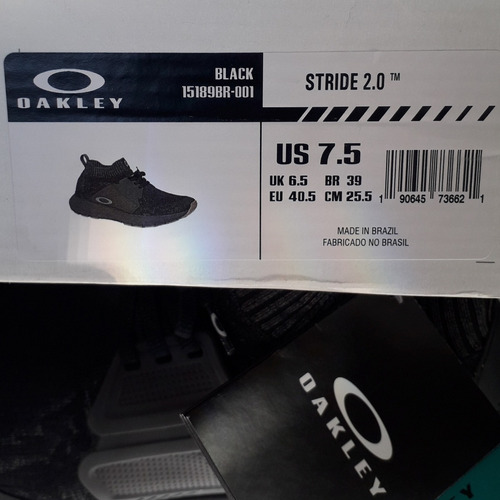 Tênis Oakley Stride 2.0 Preto Masculino Original