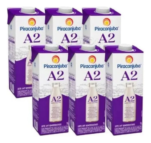 Leite Piracanjuba A2 Kit 6 Unidades
