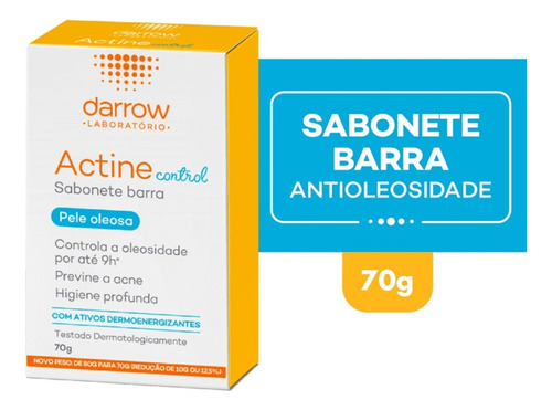 Jabón en barra Actine Darrow Control, 70 g