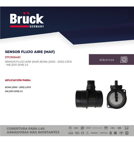 Caudalímetro Sensor Maf Bora 05-09 New Beetle 06-10 2.5 Lts