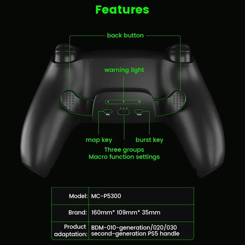 Botón Trasero Para Mando De Ps5 Con Kit De Botones De Joysti