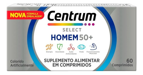 MultivitamĂnico Centrum Select Homem 50+ 60 Comprimidos