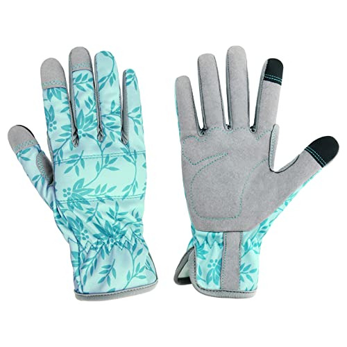 Guantes De Jardinería De Cuero Mujer, Transpirables De...