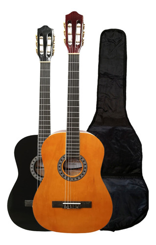 Guitarra Criolla Excelente Caldidad Sonora + Funda Y Puas