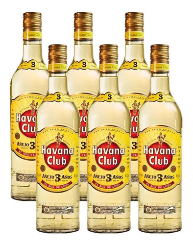 Rum Havana Club Anejo 3 Anos 750ml 06 Unidades