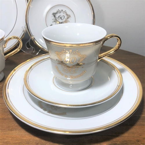 Imagem 4 de 5 de Kit Para Chá 6 Peças Bodas 60 Anos