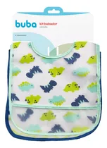 Comprar Kit 2 Babadores Com Bolso Impermeável Dino Buba Menino Dinossauro