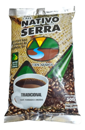 Café Tradicional Torrado E Moido Nativo Da Serra 500 G