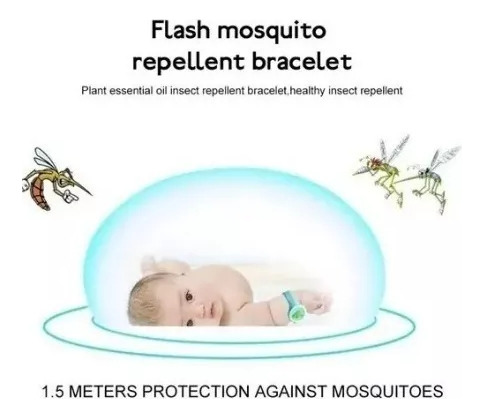 6pcs Niños Bebé Pulsera Repelente No Tóxicas Exteriores