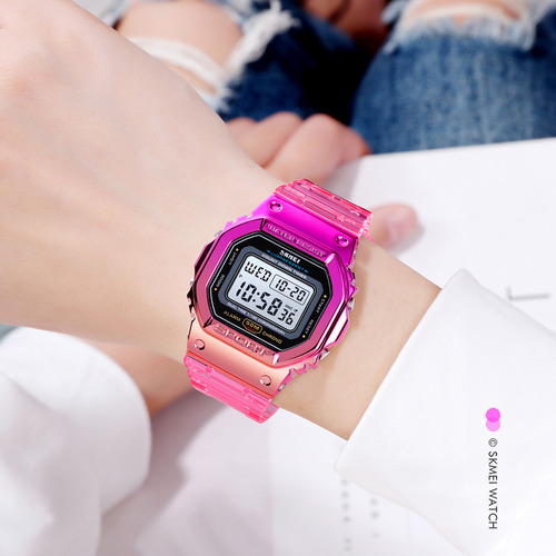 Relógio Esportivo Digital Feminino:, Dual Time, Alarme
