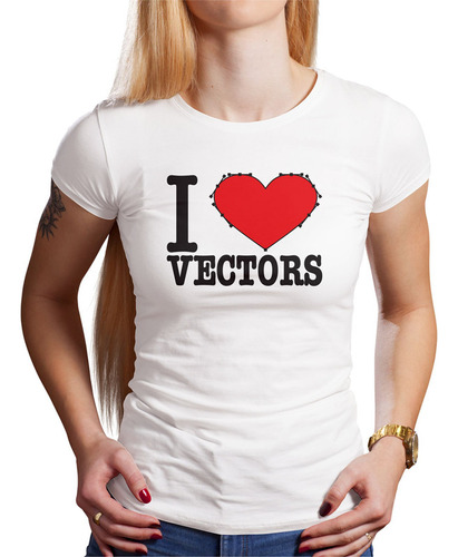 Polo Dama I Love Vectors (d0454 Boleto.store)