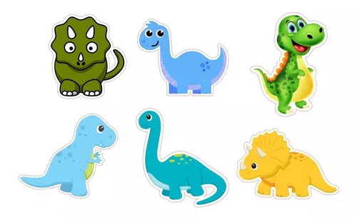 100 Apliques Dinossauro Baby Tubete Enfeites Toppers Tags