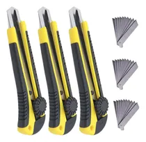 Comprar Kit 3 Estiletes Profissional Emborrachado 18mm + 30 Lâminas