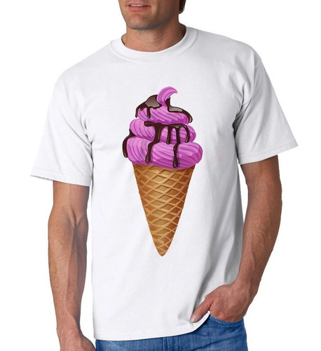 Remera De Hombre Ice Cream Helado Cono Barquilla