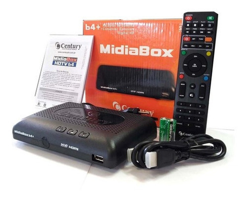 Receptor Midiabox B4+ Century Hd Digital Conversor Midia Box