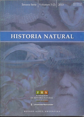 Revista Historia Natural 3(2), 2013