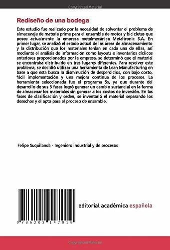 Rediseño De Una Bodega Usando Herramientas De Lean, De Suquilanda, Fel. Editorial Academica Española En Español