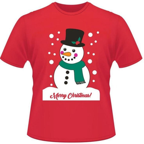 Camisetas Navideñas Papa Noel Pinguino Muñeco Nieve Reno X 3