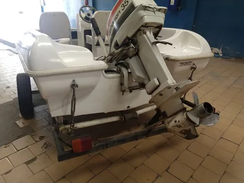 Lancha Tecno 410 Con Motor Johnson 35 + Trailer