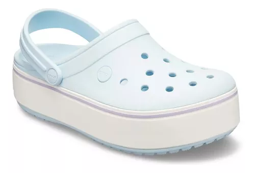 Crocs Crocband Plataforma Clog Celeste | Envío gratis