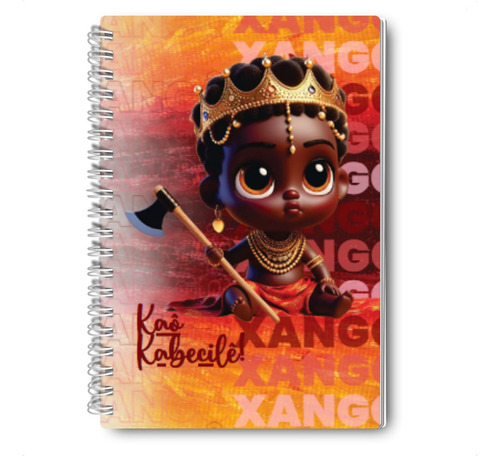 Caderno Capa Dura A5 100 Folhas Pautado Orixás Iemanjá Oxala