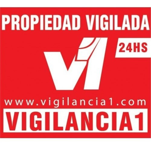 Cartel Propiedad Vigilada Camaras Alto Impacto 22x25 Cm X2 U