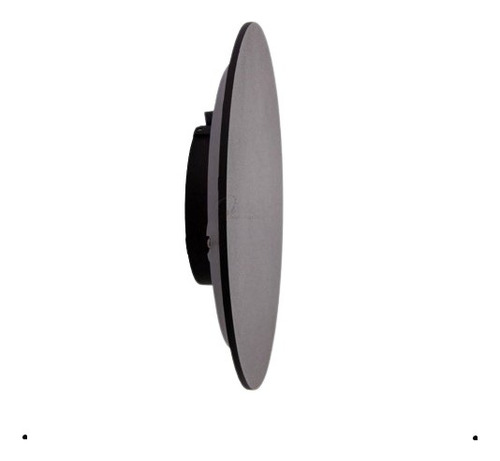 Aplique Circular Led 9w Negro Ip65 Luz Indirecta Tritono