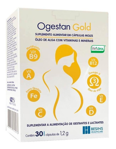 Besins Gestantes Ogestan Gold 30 Cápsulas Sabor Sem Sem Sabor