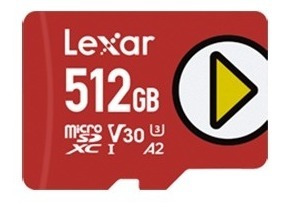 Imagen 1 de 1 de Lexar Msplay 512gb  150mb/s Read, Class 10, U3, V30, A2