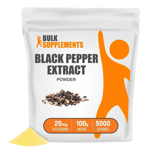 Bulk Supplements | Extracto Pimienta Negra | 100g | 5000 Se